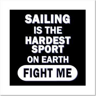 Sailing Regatta Sailboat Men Captain Saying Posters and Art